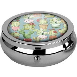 Medicine Pill Holder 3 Compartments Divider Easy Carry In Purse Take Along Small